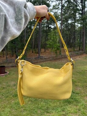 Coach Yellow Leather Shoulder Bag